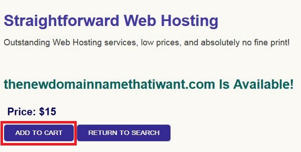 Domain name is available